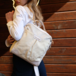 Regina Beige Women's Backpack - Image 4