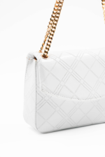 Renata Black Patent Leather Chain Detailed Women's Shoulder Bag - Image 2