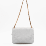Renata Black Patent Leather Chain Detailed Women's Shoulder Bag