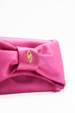 Yulia Fuchsia Satin Detailed Women's Hand And Shoulder Bag - Image 2