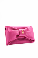 Yulia Fuchsia Satin Detailed Women's Hand And Shoulder Bag - Image 5