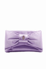 Yulia Lilac Satin Detailed Women's Hand And Shoulder Bag