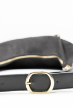 Sadie Black Tassel Detail Suede Women Shoulder Bag - Image 5