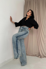 Side Slit Jeans Trousers - Image 2