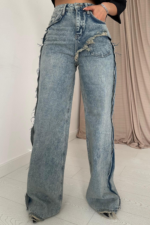 Side Slit Jeans Trousers - Image 3