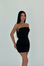 Midnight Allure Γυναικείο Strapless Mini Φόρεμα