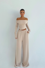 Luxe Γυναικείο Σετ με Παντελόνι Palazzo Casual