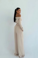 Luxe Γυναικείο Σετ με Παντελόνι Palazzo Casual - Image 3