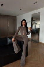 Olivia Γυναικείο Αθλητικό Σετ με Φερμουάρ Slim Fit