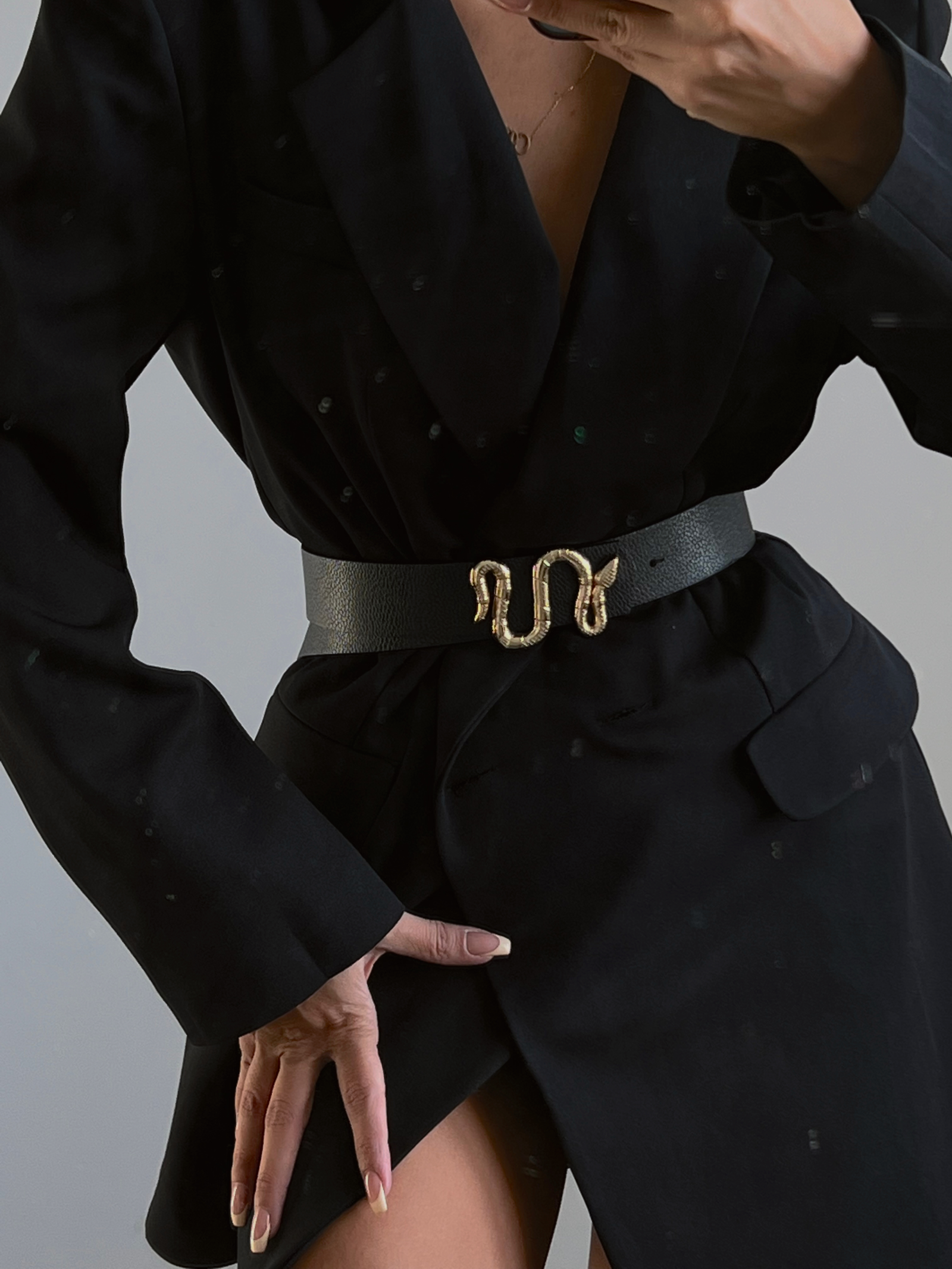 FIO10005 Women's Belt With Snake Buckle - Image 1