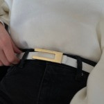 Thin Women's Belt With Design Buckle