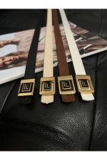 Thin Women's Belt With F Logo - Image 2