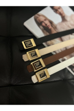 Thin Women's Belt With F Logo