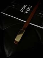 Rectangular Buckle Thin Women's Belt - Image 2