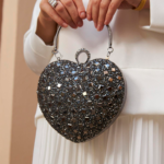 Heart Evening Dress Bag - Anthracite