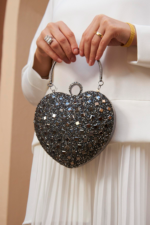 Heart Evening Dress Bag - Anthracite