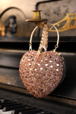 Heart Evening Dress Bag - Rose Gold - Image 2