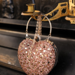 Heart Evening Dress Bag - Rose Gold