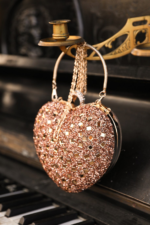 Heart Evening Dress Bag - Rose Gold - Image 3