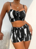 Κομψό Casual Σετ Με Crop Top Και Σορτς