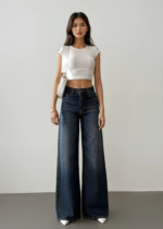 Jeans Palazzo Wide Leg High Waist - Image 4