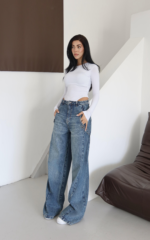 Jeans Mom Style High Waist Wide Leg - Image 4