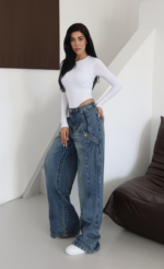 Jeans Mom Style High Waist Wide Leg - Image 6