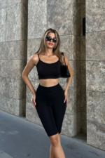 Κομψό Casual Ποδηλατικό Ψηλόμεσο Σορτς - Image 4