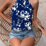 Κομψή Επίσημη Μπλούζα Με Floral Σχέδιο