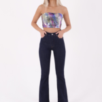 High Waist And Wide Leg Skinny Jean