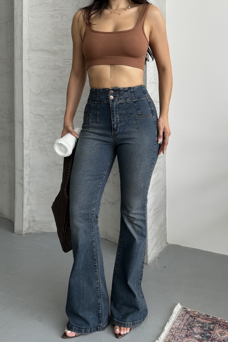 XLO10671 Sexy Casual Vintage Retro Jeans - Image 1