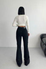 High Waist Mom Jeans With Flare Leg - Image 2