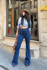 Jeans With Flare Leg And High Waist