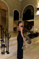 Midnight Royale Γυναικείο Maxi Φόρεμα Halter - Image 3