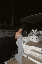 Diamond Eclipse Γυναικείο Strapless Maxi Φόρεμα με Παγιέτες - Image 4