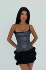 Crystal Γυναικείο Βραδινό Φόρεμα Bodycon Glam - Image 2