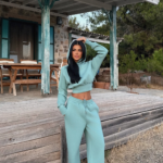 Olivia Γυναικείο Αθλητικό Σετ με Κουκούλα Slim Fit Jogger