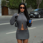 Urban Muse Γυναικείο Σετ Ζακέτα με Φερμουάρ