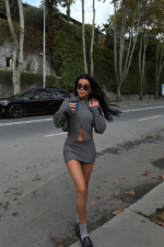 Urban Muse Γυναικείο Σετ Ζακέτα με Φερμουάρ - Image 3
