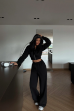 Luxe Γυναικείο Αθλητικό Σετ με Φερμουάρ Jogger Αθλητικό - Image 3
