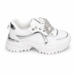 Crystal Bow Chunky Sneakers