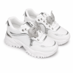 Crystal Bow Chunky Sneakers - Image 3