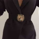 Women's Belt With Elastic Sun Buckle