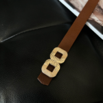Square Long Silver Buckle Slim Women Belt Jacket Belt Shirt Belt Dress Belt