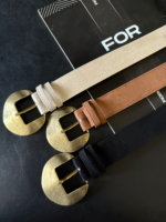 Suede Oval Buckle Women Pants Belt Jacket Belt Dress Belt Shirt Belt