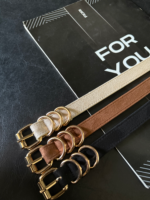 Suede Square Buckle Slim Women's Belt Waist Belt Dress Belt Skirt Belt Pants Belt - Image 3
