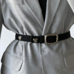 Square Buckle Heart Accessory Women Pants Belt Jacket Belt Shirt Belt Dress Belt