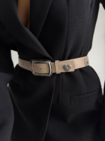 Square Buckle Heart Accessory Women Pants Belt Jacket Belt Shirt Belt Dress Belt