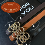 Genuine Padded Leather United Ring Buckle Women Pants Belt Jacket Belt Dress Belt