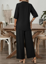 Sienna Γυναικείο Σετ με Παντελόνι Oversized Palazzo - Image 4